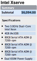 Intel Xserve Dual - DualCore 3.0Ghz